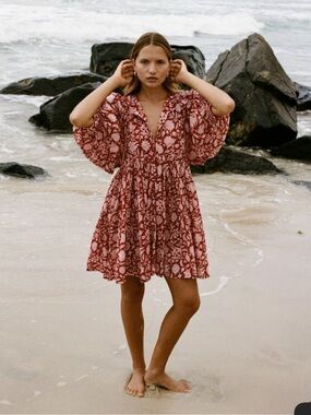 DAUGHTERS OF INDIA Kyra Mini Dress Saffron